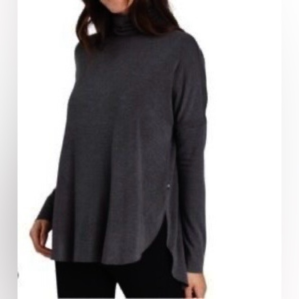 Kit and Ace Burrow Turtleneck Charcoal 4 - Viscose Cashmere Oversized